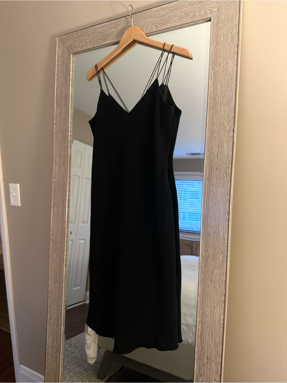 Jones New York Vintage Strappy Little Black Midi Dress Size 12 Large